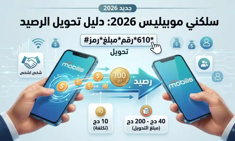 سلكني موبيليس 2026: طريقة تحويل الرصيد من موبيليس إلى موبيليس 1 سلكني موبيليس